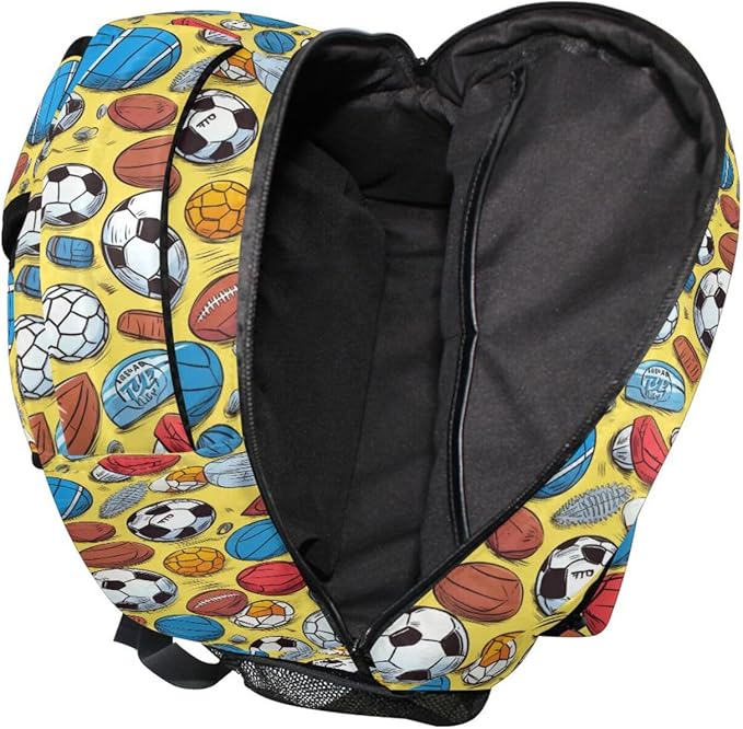 Football Backpack for School Student Laptop Travel School Bag for Boys Girls Daypack
