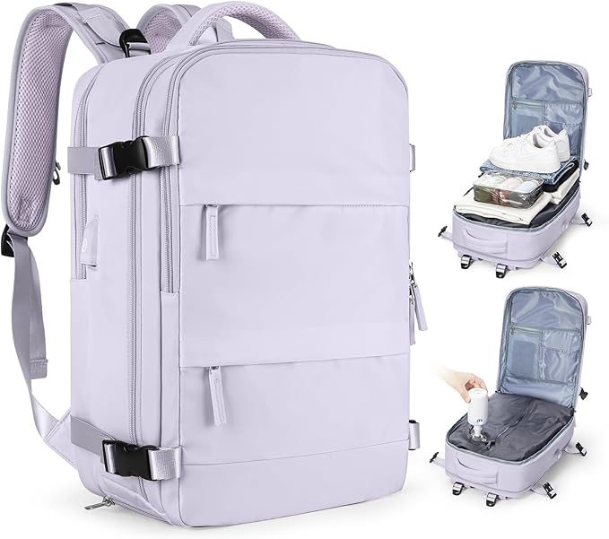 coofay Vacuum Backpack Travel with Pump Vacpack Travel Backpack with Vacuum System Compression Backpacks