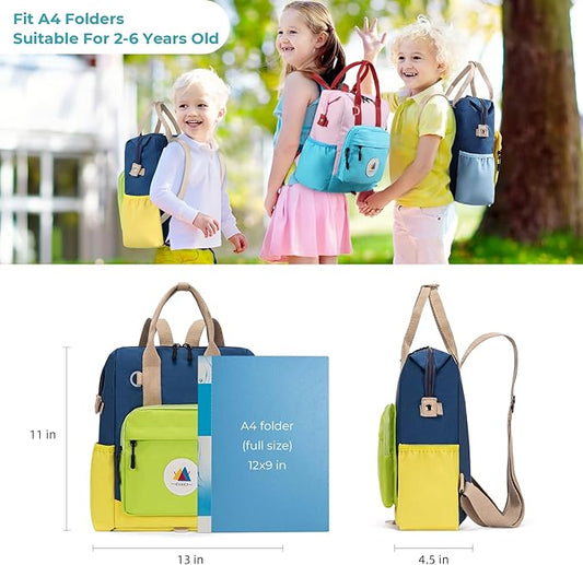 CLUCI Toddler Backpack For Boys, Toddler School Backpack For School & Travel, Small Kids Child Backpacks, Preschool Kindergarten Elementary Diaper bag Daycare Backpack For Kids 2-4（No Velcro）