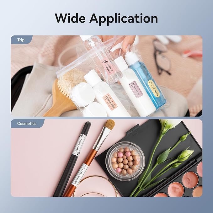 NIIMBOT D11 New Version Label Maker Machine with Tape,300DPI Bluetooth Label Printer, Portable Thermal Printer,Sticker Maker for Organizing Home Office School，Full Black