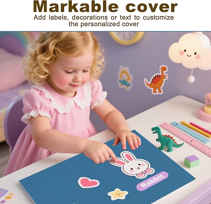 Folders with Pockets, LAYZZ 30 Pack Paper Pocket Folders, 2 Pocket Folders Fits Letter Size Paper, for School Office and Home (Blue)