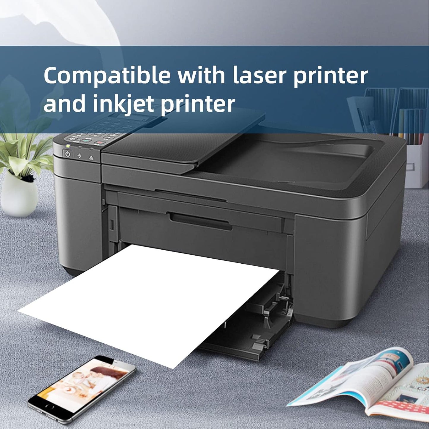 100 Sheets 600 Pcs 3-1/3 x 4 6 Up Shipping Address Labels for Laser & Inkjet Printers, 3-1/3" x 4" 6 per Sheet Shipping Mailing Stickers, 6 Labels per Page