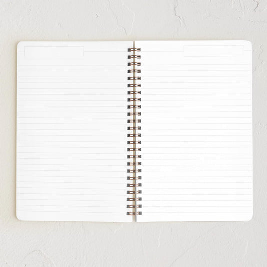 Minted Black Bow Notebook, Writing Journal for Notes & Journaling, Durable Acrylic Free Cover, Modern, Colorful & Simple Spiral Bound Journal Notebook with 80 Lined Pages, 5.5" x 8.5"