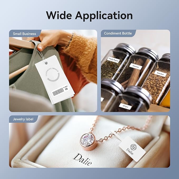 NIIMBOT D11 New Version Label Maker Machine with Tape,300DPI Bluetooth Label Printer, Portable Thermal Printer,Sticker Maker for Organizing Home Office School,Black