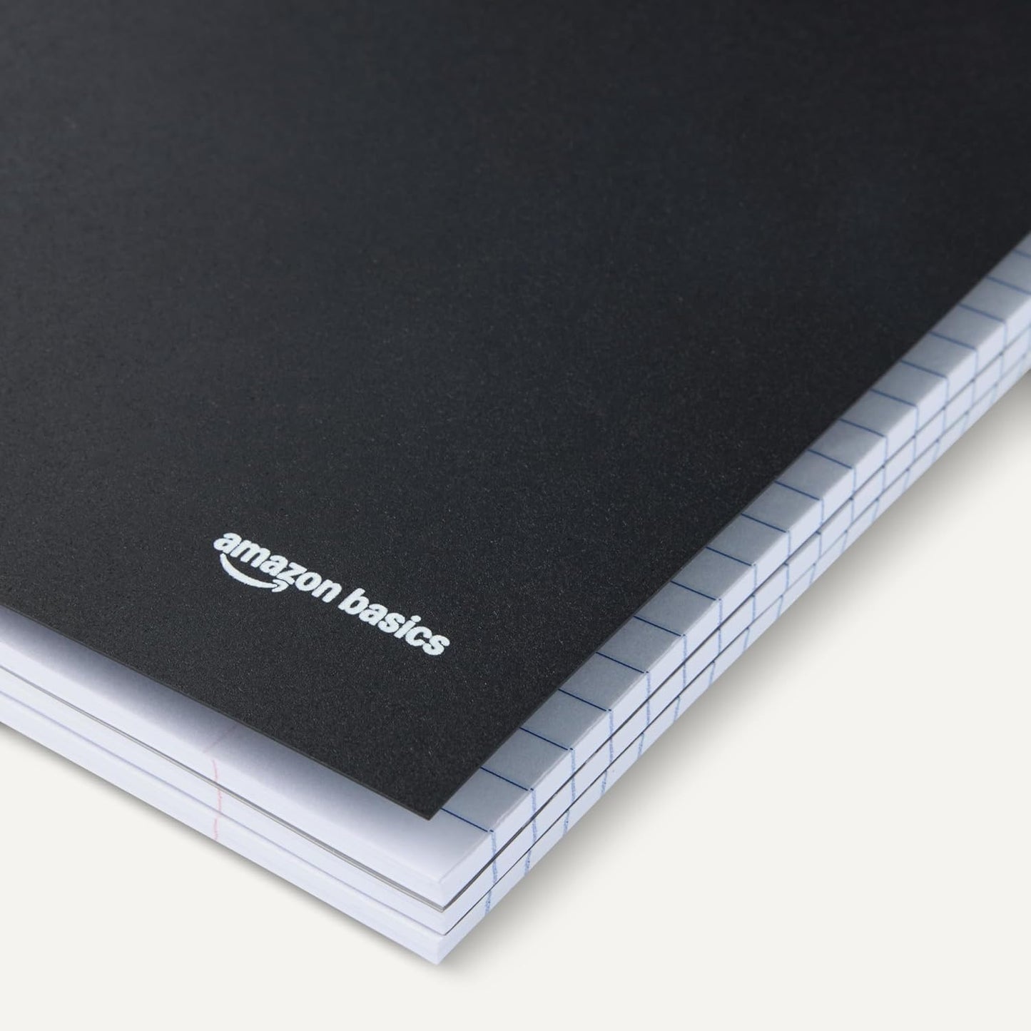 Amazon Basics 3 Subject College Ruled Spiral Notebook, Poly Cover, 150 Sheets, 8-1/2" x 11", Black, 1 pack