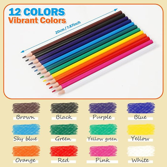 12 Pack Colored Pencils,144 Count Pre-Sharpened Colored Pencils Bulk,12 Color Pencil for Classroom Prizes Gifts,Back to School Supplies,Coloring Pencil Art Supplies for Kids