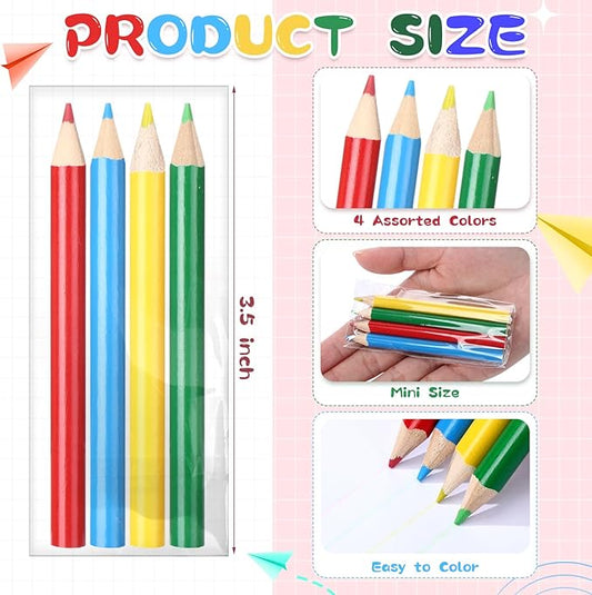 2000 Count 3.5 Inch Colored Pencils Mini Color Pencils Bulk Pre-sharpened Art Coloring Pencil Supplies for Back to School Supplies Classroom Drawing Birthday Wedding Party Favors