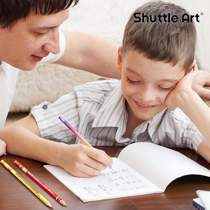 Shuttle Art Assorted Colorful Pencils, 180 Pack Kids Pencil Bulk with 12 Designs, #2 HB, Pre-sharpened Awards and Incentive Pencils for Kids School Home Party, easter pencils bulk