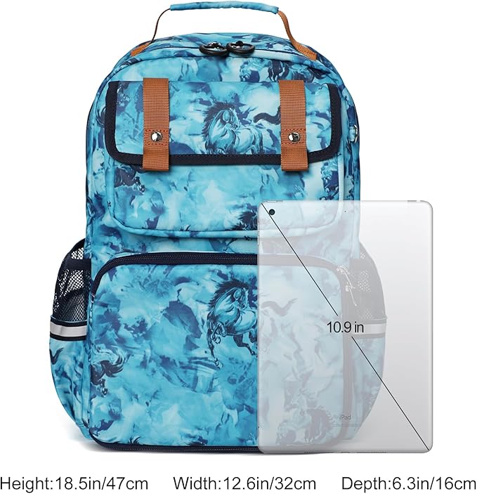 Kids Backpack - Lightweight 15” Backpack in Fun Prints for School, Travel, & Daycare, Ideal for Ages 4+, Roomy Interior, Durable & Water-Resistant Fabric, Back to School Book Bags