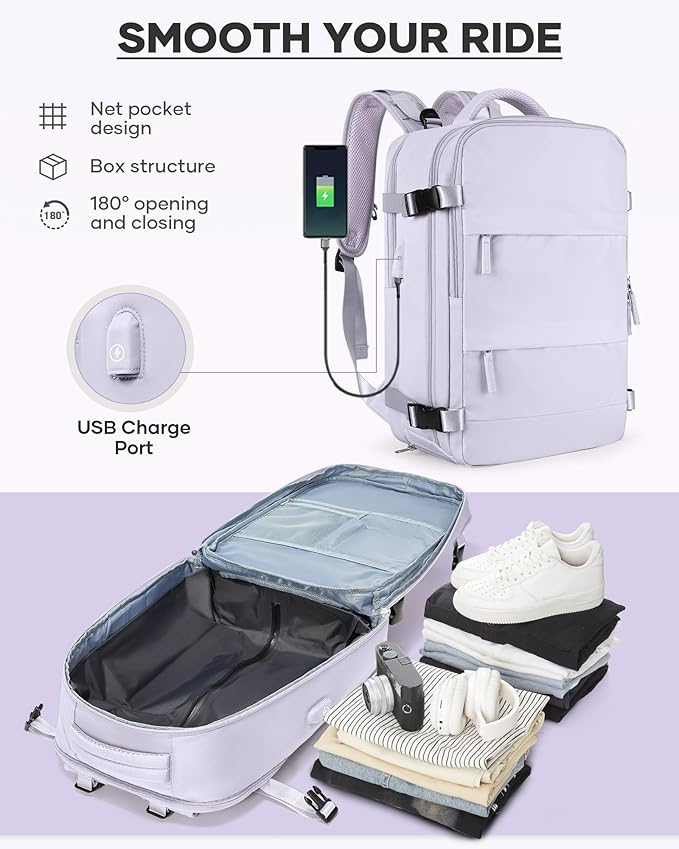coofay Vacuum Backpack Travel with Pump Vacpack Travel Backpack with Vacuum System Compression Backpacks