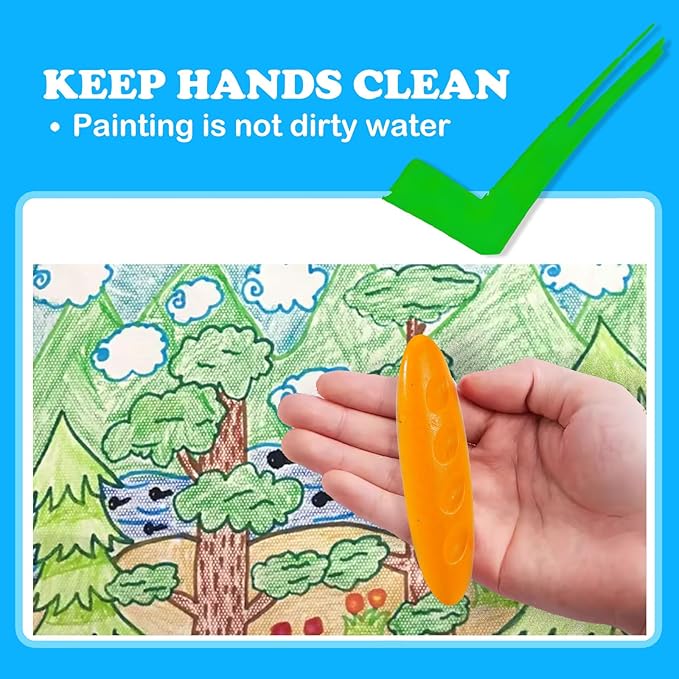 Peanut Crayons - Washable, Non-Toxic Toddler & Kids Crayons, Perfect for Creative Play (12 Pack)