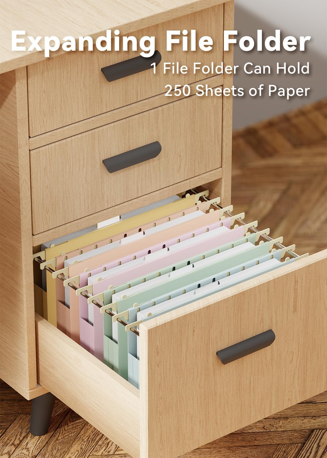 Ansook Plastic Hanging File Folders Letter Size,1" Expanding File Folder with Tabs,12 Pack File Cabinet Folders for Documents,Morandi Colored File Folders,Stay Organized for Home and Office Bulk File