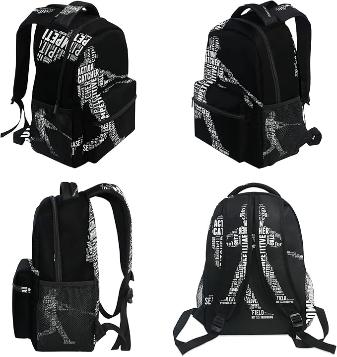 SUABO Baseball Batter Backpack for School Student Laptop iPad Tablet Travel School Bag for Boys Daypack