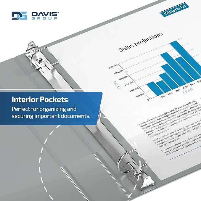 Premium Economy 6-Pack 3-Ring Binders for School or Office, D-Ring Binders, 2 Inch, Gray