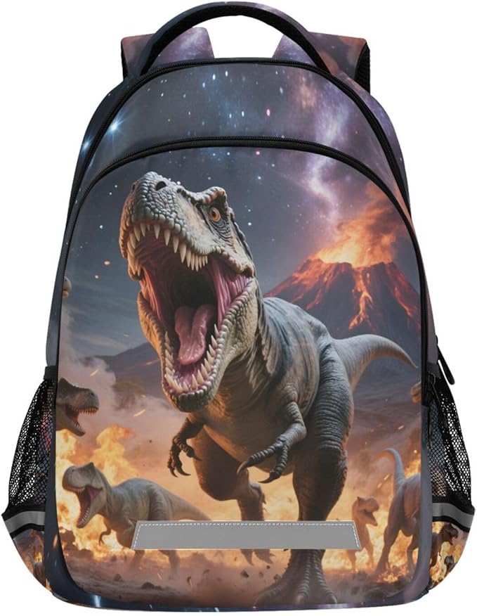 Dinosaurs Roar Backpack for Boys Girls Elementary School Bag Kids Bookbag Travel Rucksack