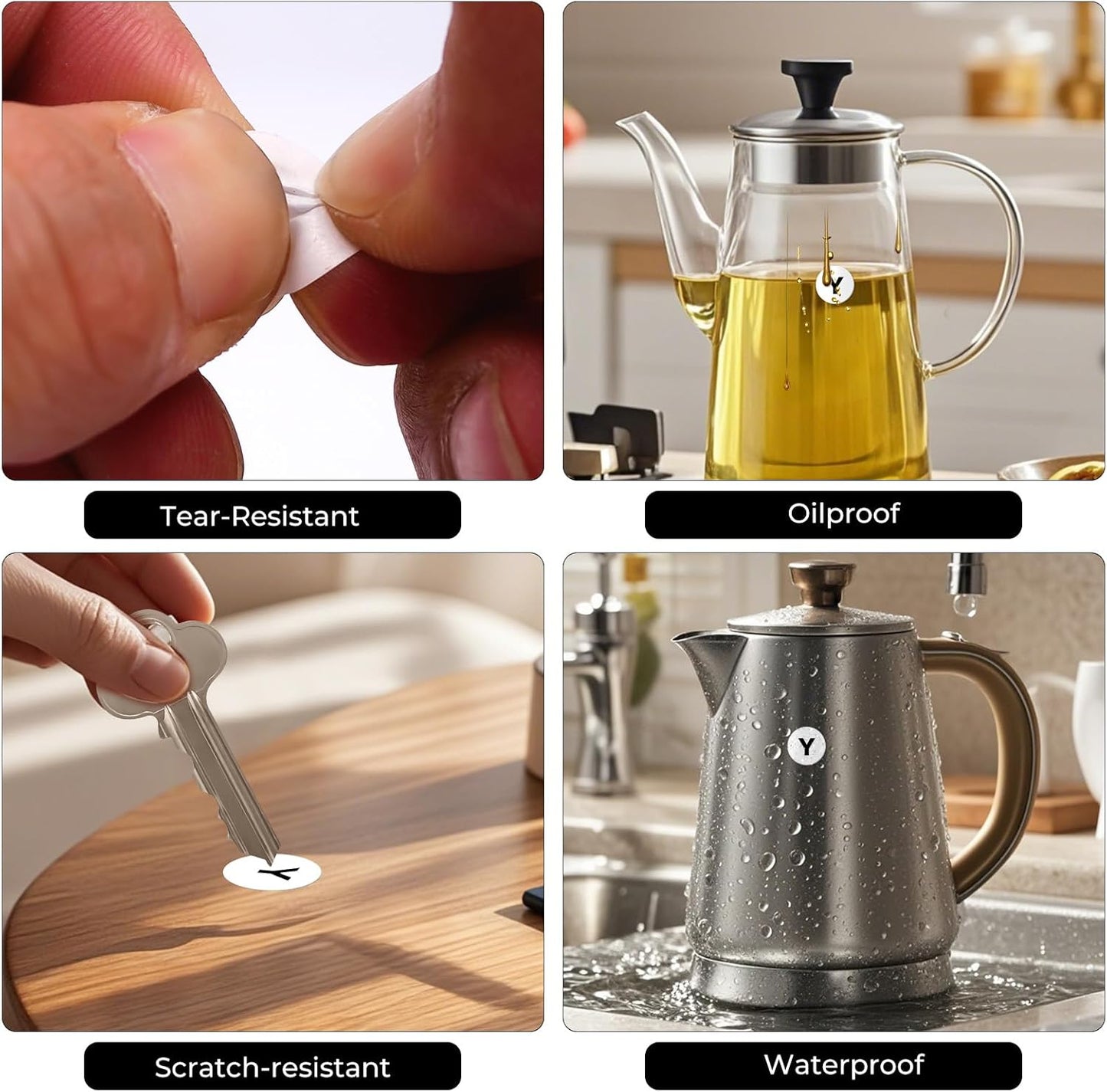 Letter Y Round Stickers 0.5 Inch Vinyl Circle Capital Alphabet Labels Self-Adhesive Removable Waterproof Dots Tags for Home Office Inventory 1000 PCS