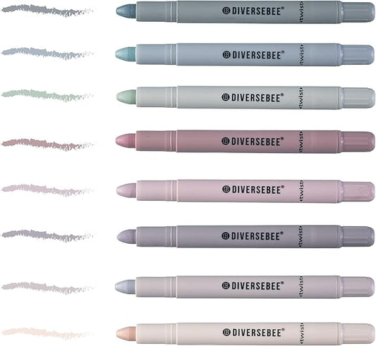 DIVERSEBEE Bible Highlighters and Pens No Bleed, 8 Pack Assorted Colors Gel Highlighters Set, Cute Bible Markers Study Journaling School Supplies and Accessories (Dusty)