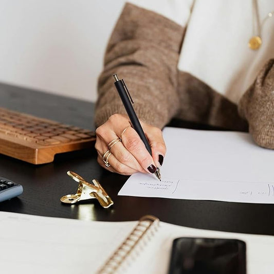 CRYLLIS Pens Bulk, 50Pack Black Pens,Black Ink Ballpoint Pens for Smooth Writing,No Smear,Office Supplies,Back to School Gifts,School Teacher,1.0mm