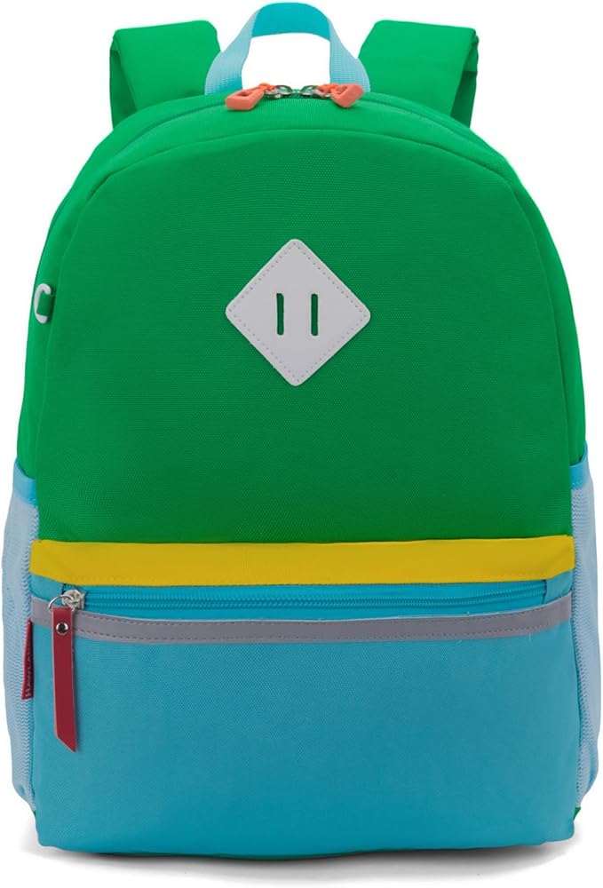 HawLander Little Kids Backpack for Boys Toddler School Bag Fits 3 to 6 years old, 15 inch, Green