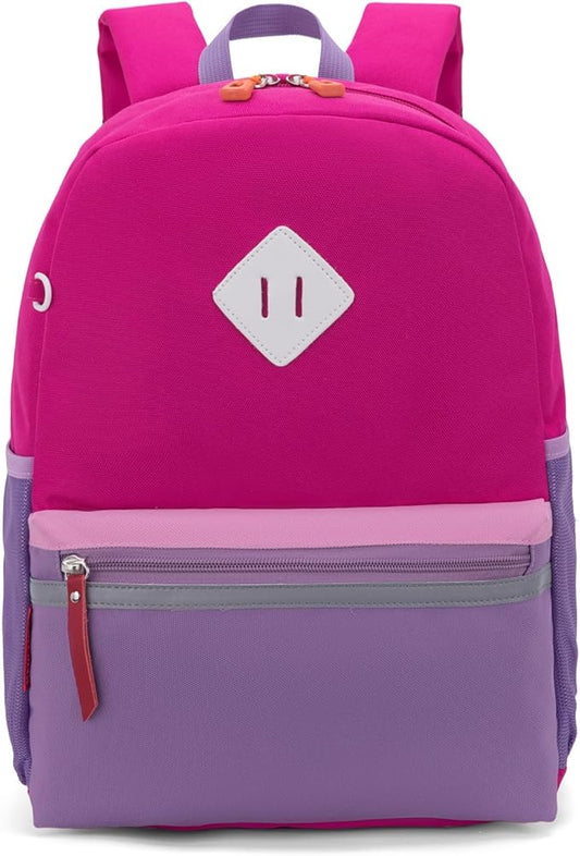HawLander Little Kids Backpack for Girls Toddler School Bag Fits 3 to 6 years old, 15 inch, Purple