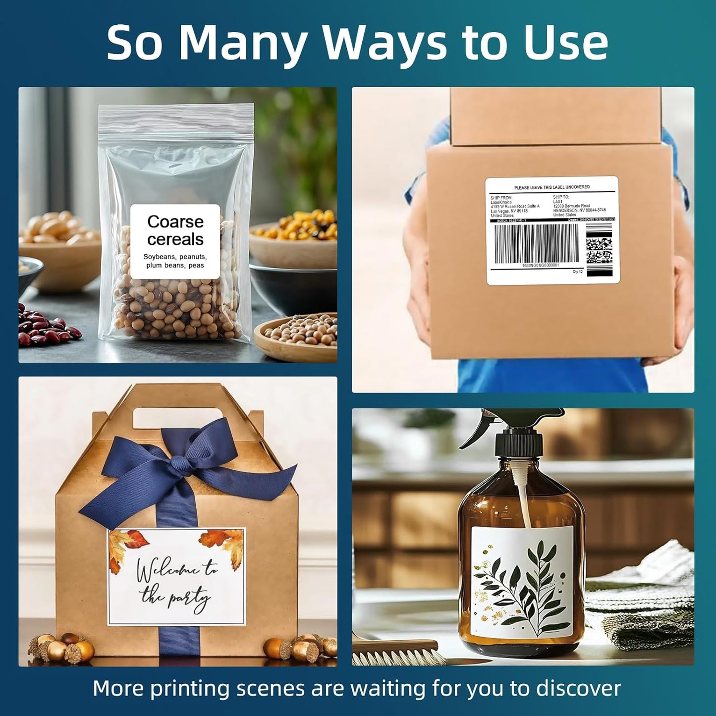 500 Sheets 3000 Pcs 3-1/3 x 4 6 Up Shipping Address Labels for Laser & Inkjet Printers, 3-1/3" x 4" 6 per Sheet Shipping Mailing Stickers, 6 Labels per Page