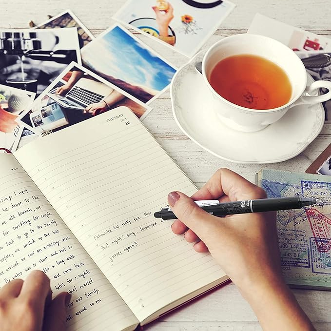 Pilot, FriXion Clicker Erasable Gel Pens, Fine Point 0.7 mm, Pack of 12, Purple