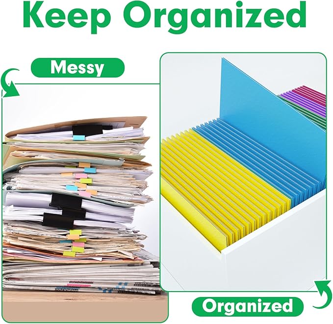 Two Pocket Folders, PANDRI 50 Pack 2 Pocket Folders, Letter Size Paper File Folder for School Office Home Business, Assorted 5 Colors