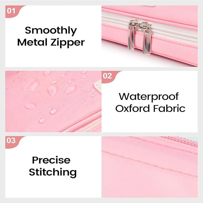 Sooez Big Pencil Case, Extra Large Pencils Pouch, Wide Opening Pen Bag Box with 6 Compartments, Store 200 Pens, Zipper Stationery Organizer, Cute Aesthetic School Supplies for Teen Girls Boys Women