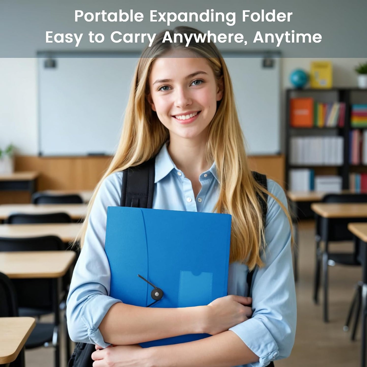 3 Pack Accordion File Organizer with Elastic Closure, 13 Pocket Expanding File Folder for Letter Size A4 Papers, Ideal for Home, Office Supplies, College Essentials