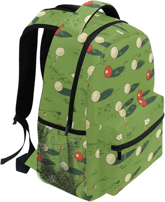 Golf Backpack for School Student Laptop Travel School Bag for Boys Girls Daypack
