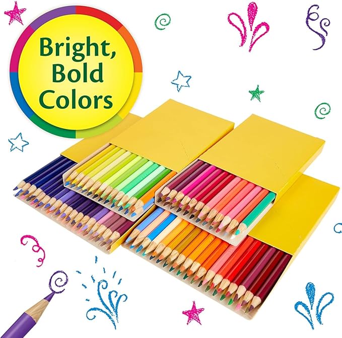 Crayola Colored Pencils Set for Kids (120ct), Bulk Art Supplies for Kids, Back to School Essentials, Teacher Classroom Must Haves, Coloring Book Pencils
