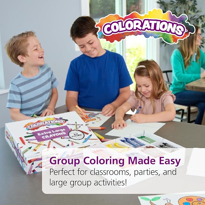 Colorations CRXLG Extra Large Crayons (Pack of 200)