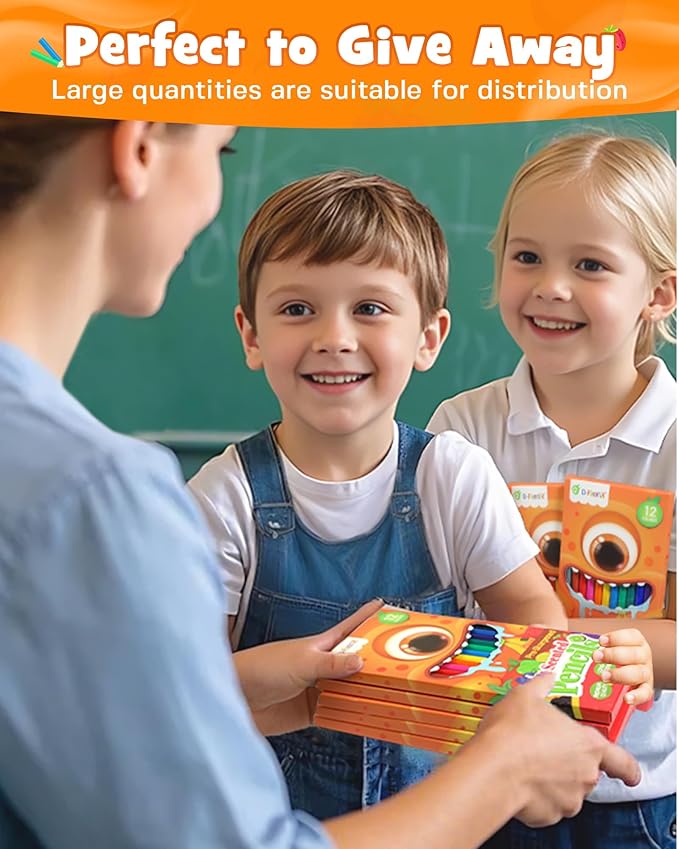 D-FantiX 24 Pack Fruit Scented Colored Pencils Bulk, 288 Count Pre-Sharpened Coloring Pencils Sets for Kids Students, Ideal Gifts for Classroom Prizes, Donations, Party Favors, Back to School Supplies