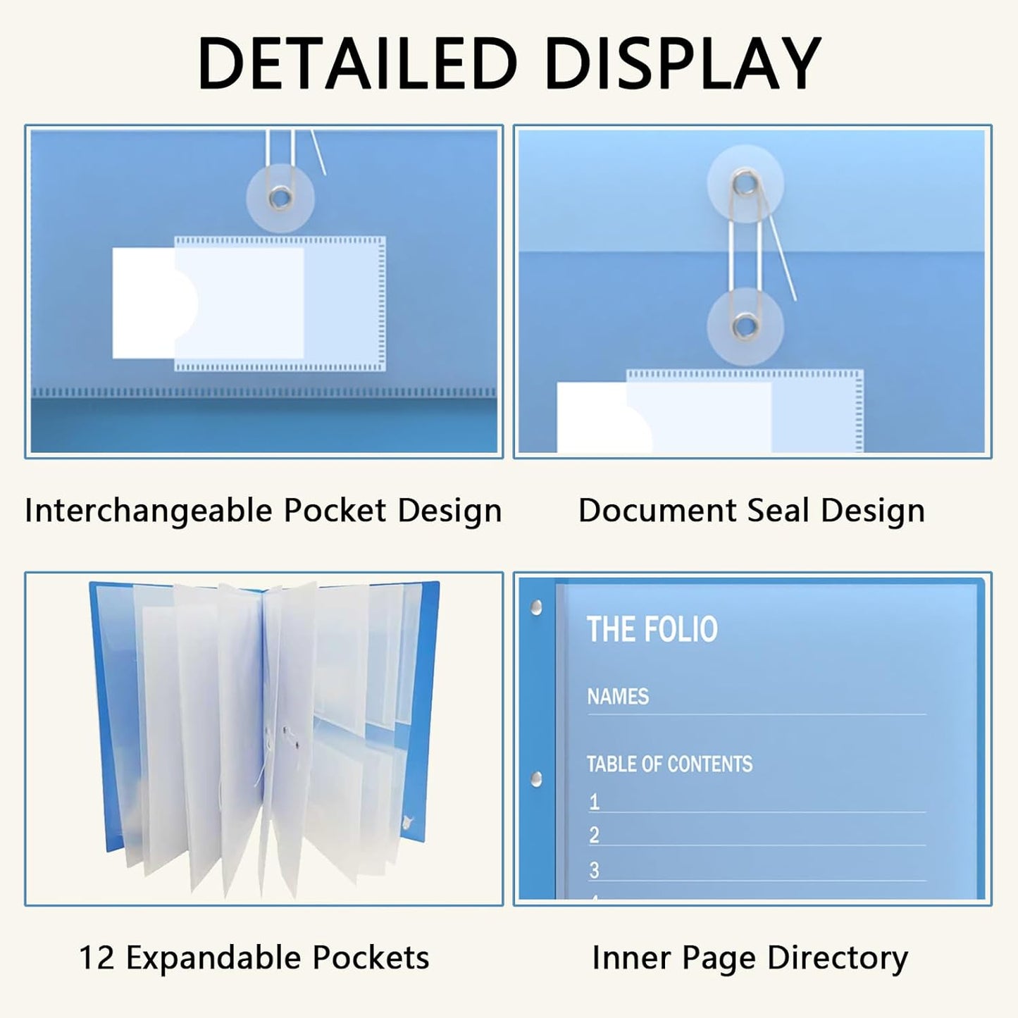 The Family Life Binder: an Expanding Accordion File Organizer with 12 Pockets for Passports, Certificates & Social Security Cards | Acid-Free, Rip-Proof Document Holder for Home, Office, School