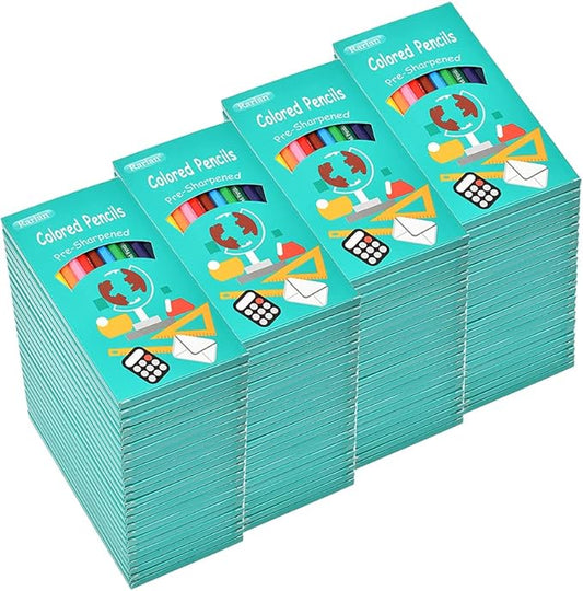 Colored Pencils Bulk, Pre-sharpened Colored Pencils for Kids, 12 Assorted Colors, Pack of 96, Coloring Pencils 1152 Count