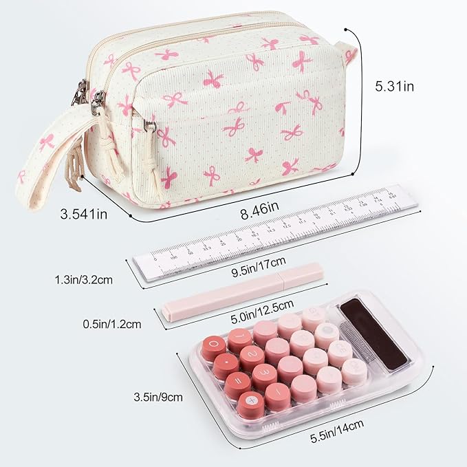 Bluboon Big Capacity Pencil Case Pencil Pouch Pen Case School Supplies Cute Pencil Box Pencil Bag for Teen Girls Boys Women Man