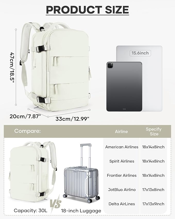 coofay Vacuum Backpack Travel with Pump Vacpack Travel Backpack with Vacuum System Compression Backpacks