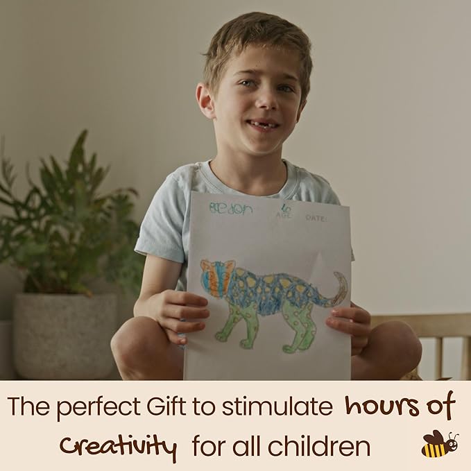 Honeysticks 100% Pure Beeswax Crayons Natural, Non Toxic, Safe for Toddlers, Kids and Children, Handmade in New Zealand, For 1 Year Plus (12 Pack with Book) Best Gift