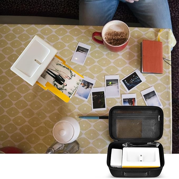 Case Compatible with Kodak Dock Plus/for Kodak Dock Premium Wi-Fi Portable 4x6” Instant Photo Printer. Bluetooth Photo Printing Holder for Adapter, Cartridge, Paper, Power Cord (Box Only) - Black