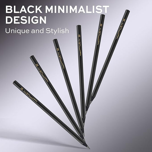 VUSIGN Pencils Bulk - 72 Pack 2B Pre-sharpened Drawing Pencils, With 1 Sharpener & 2 Erasers, for Art,Sketching, Shading, School & Office Supplies, Black