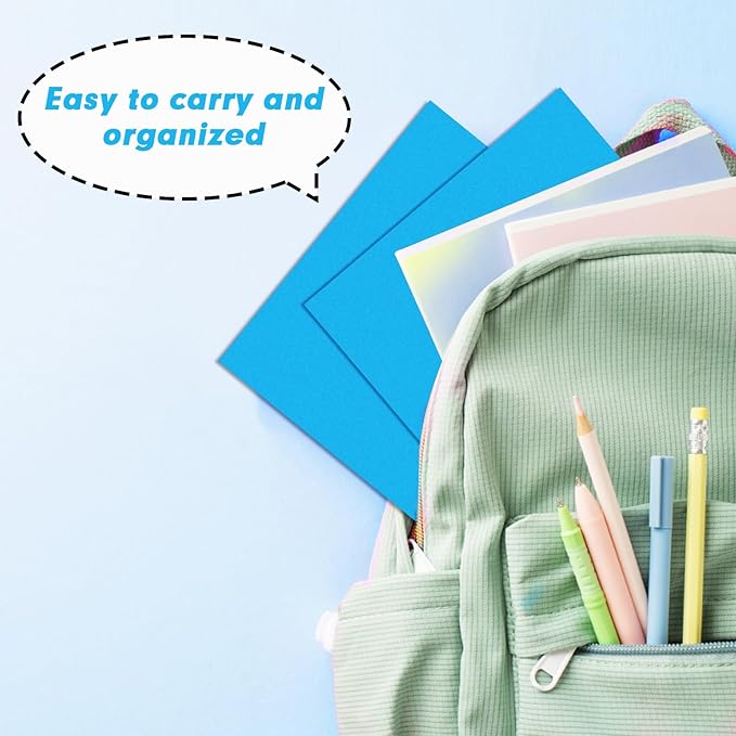 Two Pocket Folders, 75 Pack, Letter Size, Blue