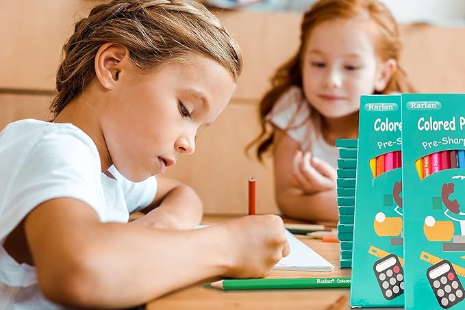 Colored Pencils Bulk, Pre-sharpened Colored Pencils for Kids, 12 Assorted Colors, Pack of 96, Coloring Pencils 1152 Count