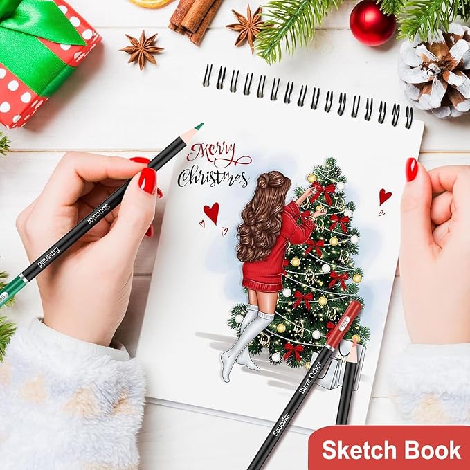 Soucolor 72-Color Colored Pencils for Adult Coloring Books, Soft Core Color Pencil Set for Kids Art Supplies, Coloring Pencils for Adult Blending Shading Drawing, Stocking Stuffers for Teen Girl Gifts