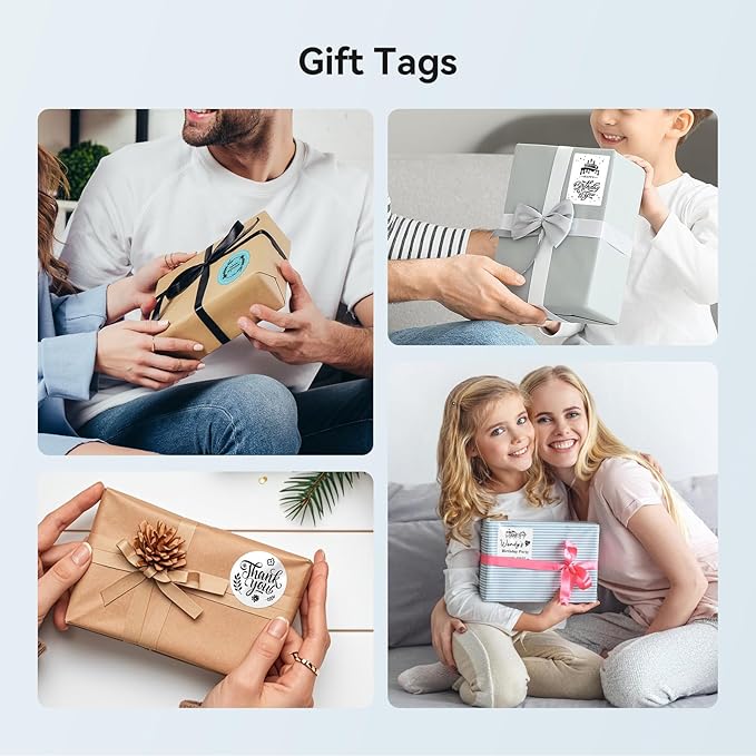 NIIMBOT B1 Label Maker Machine with Tape, 2 Inch Portable Sticker Printer for Home School & Small Business, Compatible with Phones & PC, Blue White