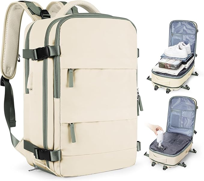 coofay Vacuum Backpack Travel with Pump Vacpack Travel Backpack with Vacuum System Compression Backpacks