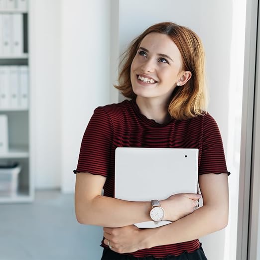 Amazon Basics 3 Ring Binders, 2 Inch, 4 Pack, D-Ring Organizer for School, Home Office, White