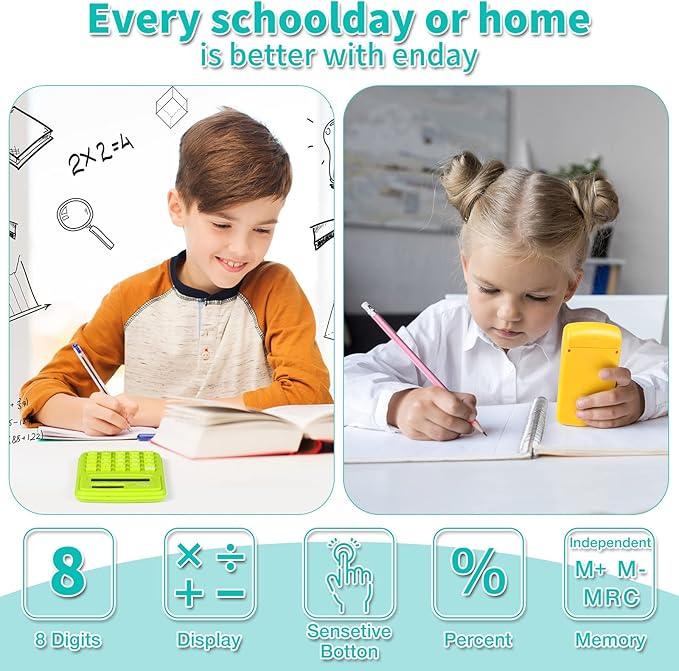 Chumia 50 Pieces Pocket Calculator Bulk Basic Small 4 Function Calculator Battery Powered Handheld Kids Mini Calculators for Students Desktop Primary School Home Office