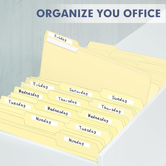 File Folder, PANDRI 30 Pack File Folder, 1/3 Cut Tab, Letter Size, Filing Folder for Office School Business, Manila