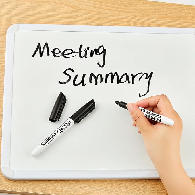 Volcanics Black Chisel Tip Whiteboard Markers 80 Pack, Dry Erase Markers Bulk for White Board, School, Office, Classroom, Low Odor, Bold Black Ink, Large Quantity for Teachers and Businesses