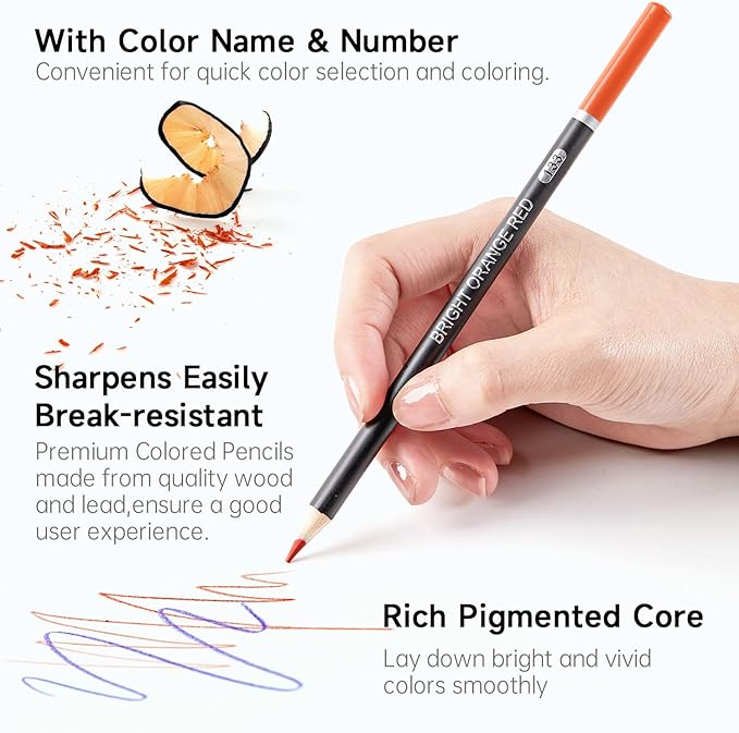 Shuttle Art 138 Colors Professional Colored Pencils, Soft Core Coloring Pencils Set with 1 Coloring Book,1 Sketch Pad, 4 Sharpener, 2 Pencil Extender, Perfect for Artists Kids Adults, Drawing